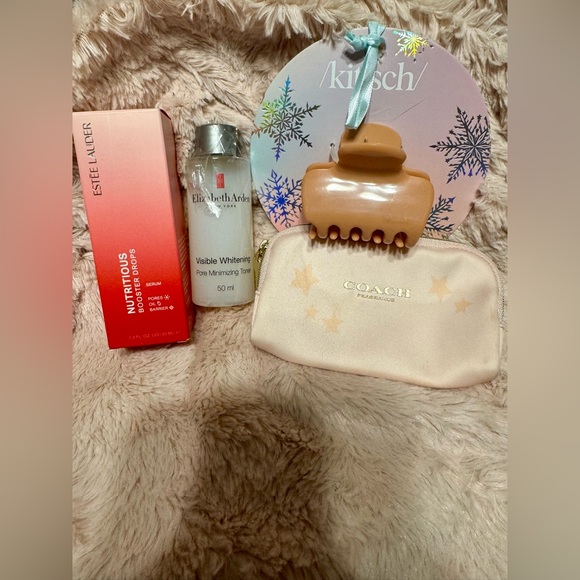 Coach Other - Coach Cosmetic Bag + Estée Lauder, Elizabeth Arden & Kitsch Beauty Bundle (NEW)